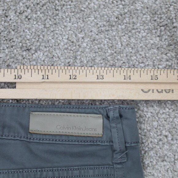 Calvin Klein Jeans Womens 6 (28x28) Blue/Gray Cotton/Viscose Stretch Zip Ankle - Picture 8 of 12
